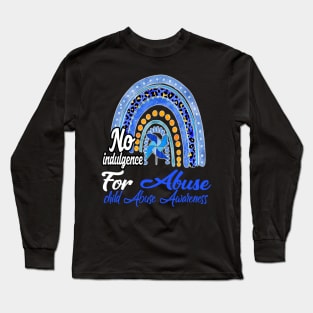 No Indulgence For Abuse Child Abuse Prevention Awareness Month Long Sleeve T-Shirt